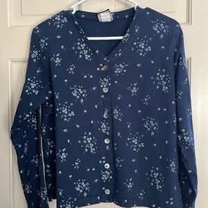 Cobalt long sleeve cotton shirt.